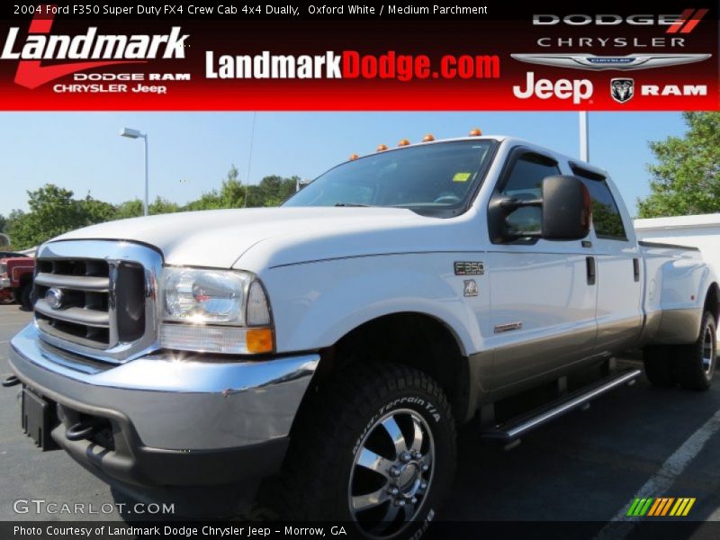 Oxford White / Medium Parchment 2004 Ford F350 Super Duty FX4 Crew Cab 4x4 Dually
