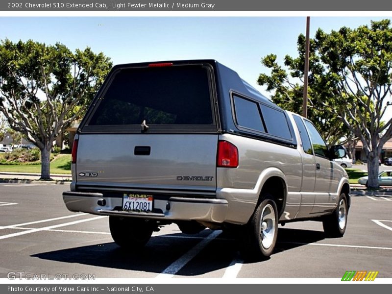 Light Pewter Metallic / Medium Gray 2002 Chevrolet S10 Extended Cab