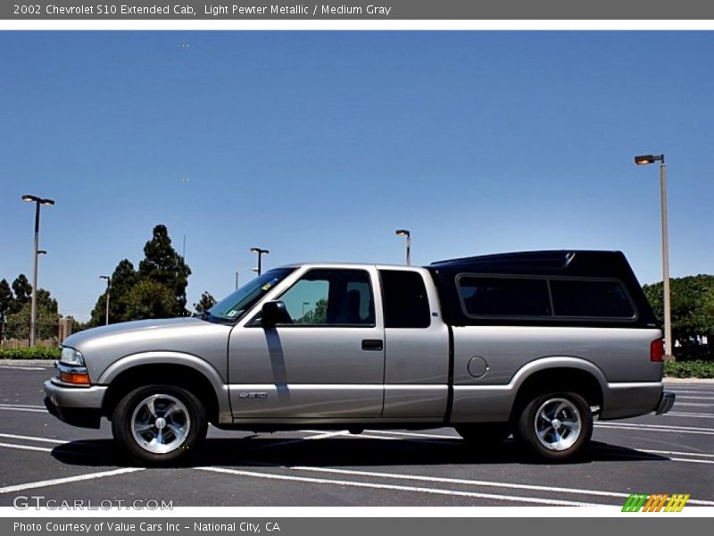 Light Pewter Metallic / Medium Gray 2002 Chevrolet S10 Extended Cab