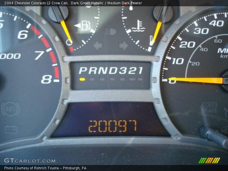 Dark Green Metallic / Medium Dark Pewter 2004 Chevrolet Colorado LS Crew Cab