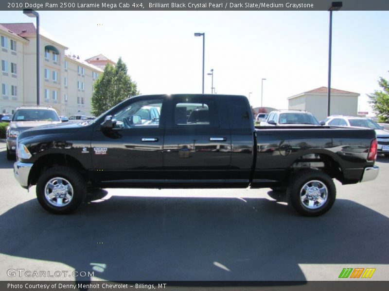 Brilliant Black Crystal Pearl / Dark Slate/Medium Graystone 2010 Dodge Ram 2500 Laramie Mega Cab 4x4