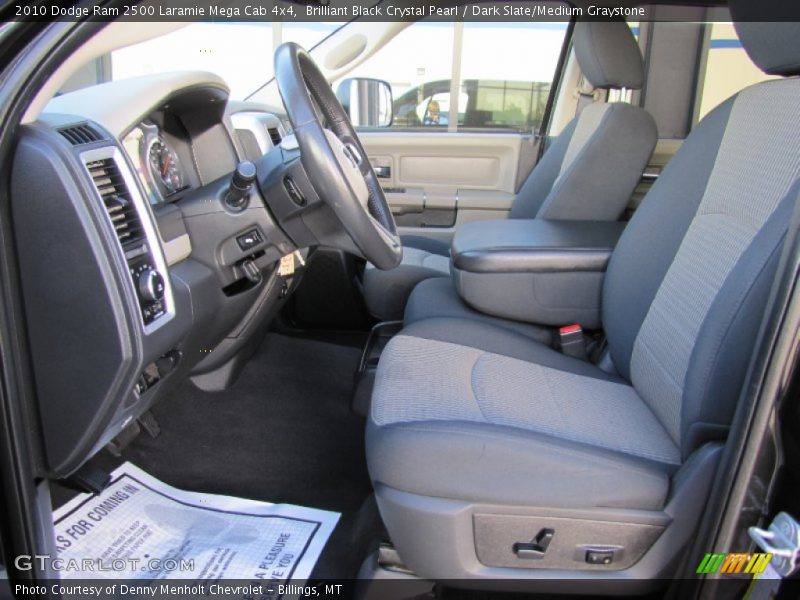 Brilliant Black Crystal Pearl / Dark Slate/Medium Graystone 2010 Dodge Ram 2500 Laramie Mega Cab 4x4