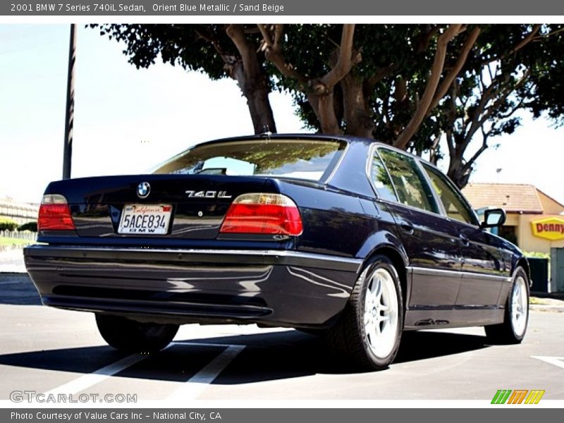 Orient Blue Metallic / Sand Beige 2001 BMW 7 Series 740iL Sedan