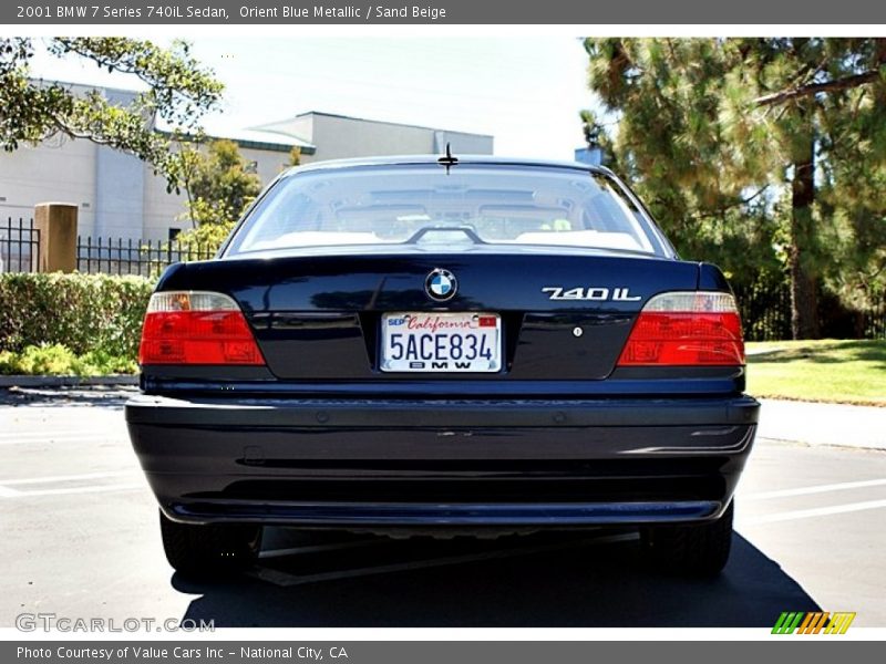 Orient Blue Metallic / Sand Beige 2001 BMW 7 Series 740iL Sedan