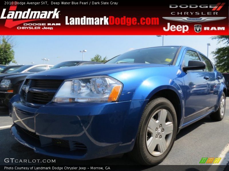Deep Water Blue Pearl / Dark Slate Gray 2010 Dodge Avenger SXT