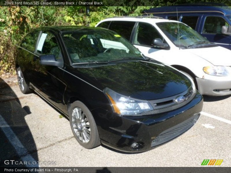 Ebony Black / Charcoal Black 2009 Ford Focus SES Coupe