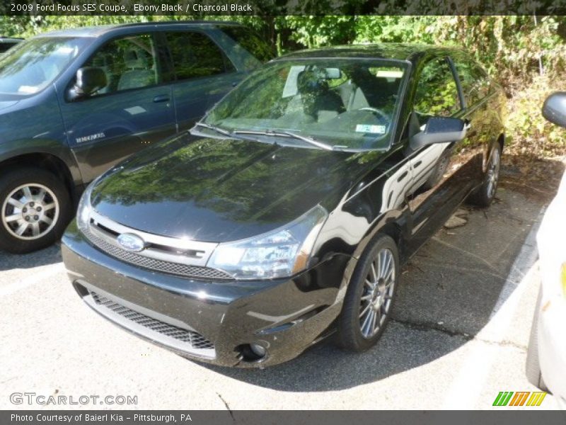 Ebony Black / Charcoal Black 2009 Ford Focus SES Coupe