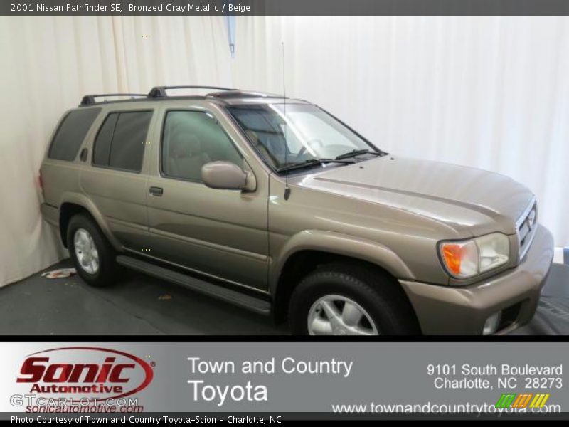 Bronzed Gray Metallic / Beige 2001 Nissan Pathfinder SE