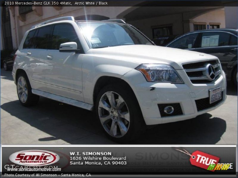 Arctic White / Black 2010 Mercedes-Benz GLK 350 4Matic
