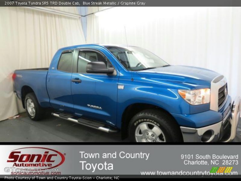 Blue Streak Metallic / Graphite Gray 2007 Toyota Tundra SR5 TRD Double Cab