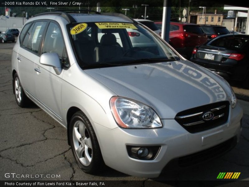 Fine Silver / Gray 2008 Kia Rondo EX V6