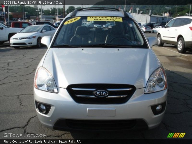 Fine Silver / Gray 2008 Kia Rondo EX V6