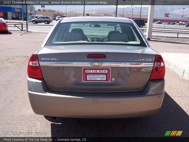 Amber Bronze Metallic / Cashmere Beige 2007 Chevrolet Malibu LT Sedan