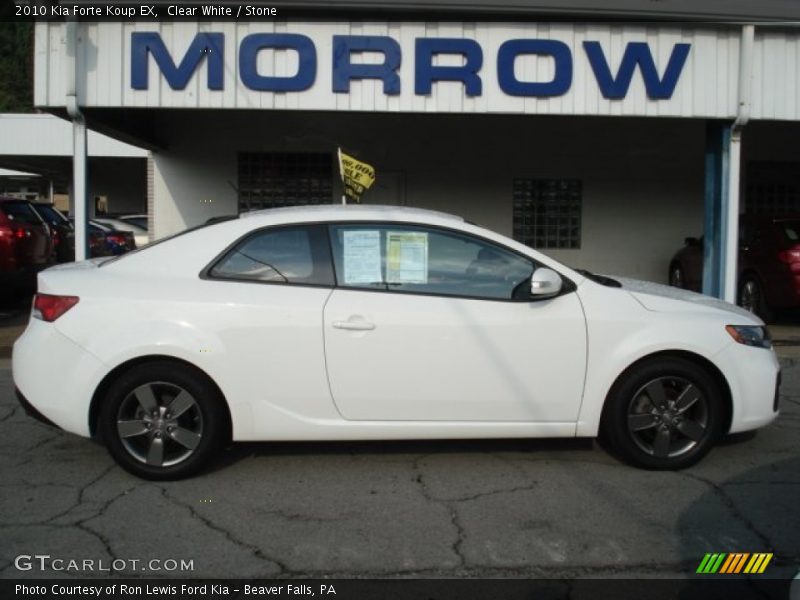 Clear White / Stone 2010 Kia Forte Koup EX