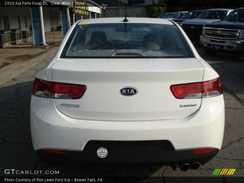 Clear White / Stone 2010 Kia Forte Koup EX