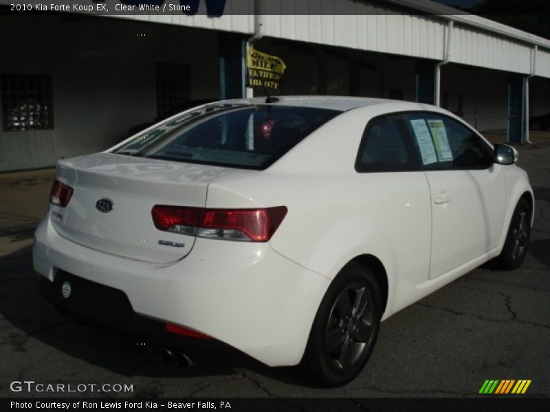 Clear White / Stone 2010 Kia Forte Koup EX