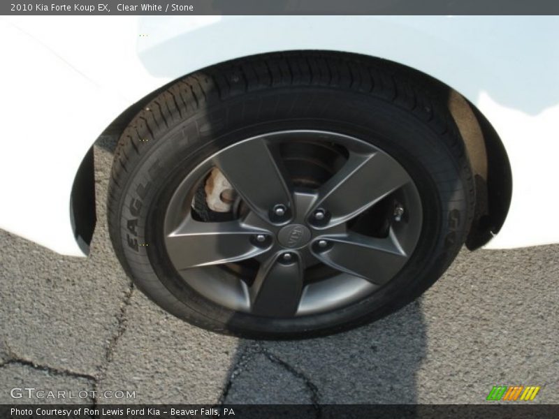Clear White / Stone 2010 Kia Forte Koup EX