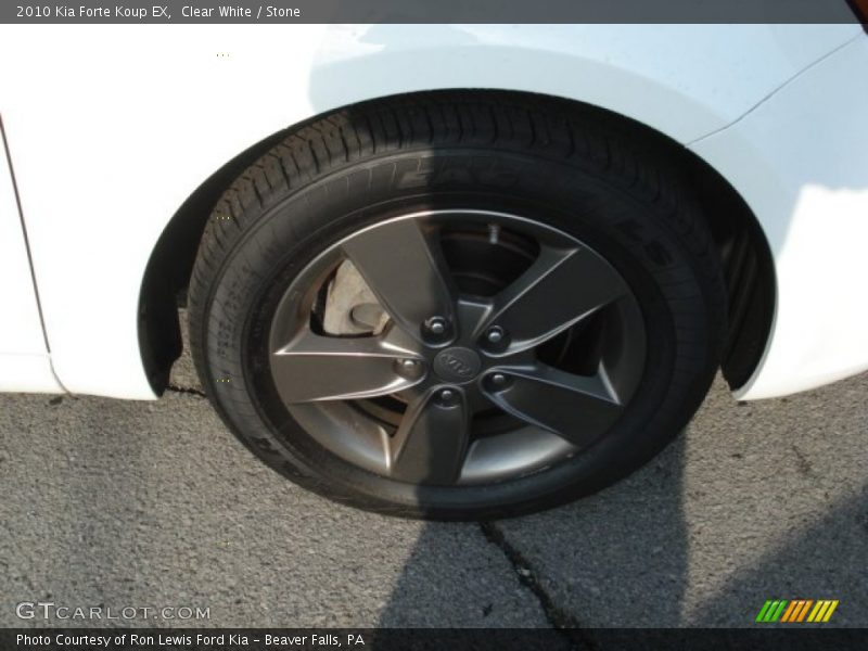 Clear White / Stone 2010 Kia Forte Koup EX