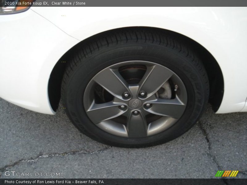 Clear White / Stone 2010 Kia Forte Koup EX