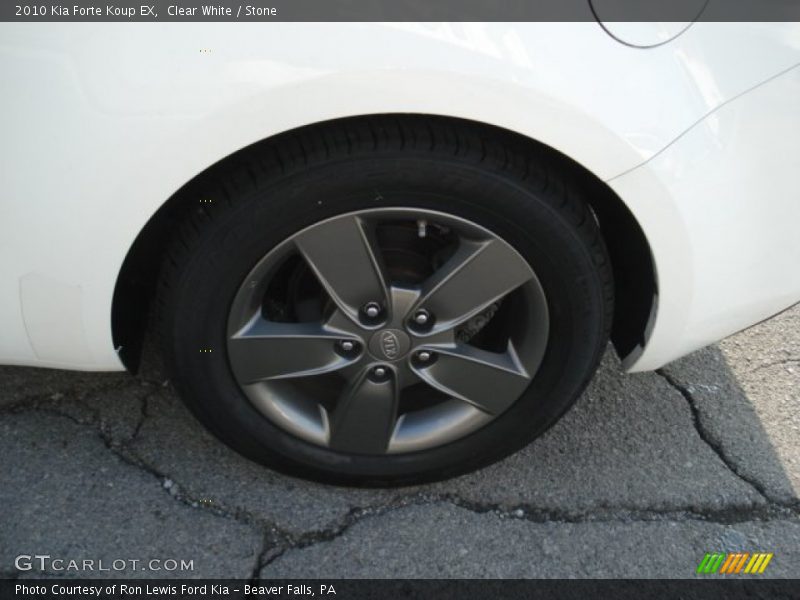 Clear White / Stone 2010 Kia Forte Koup EX