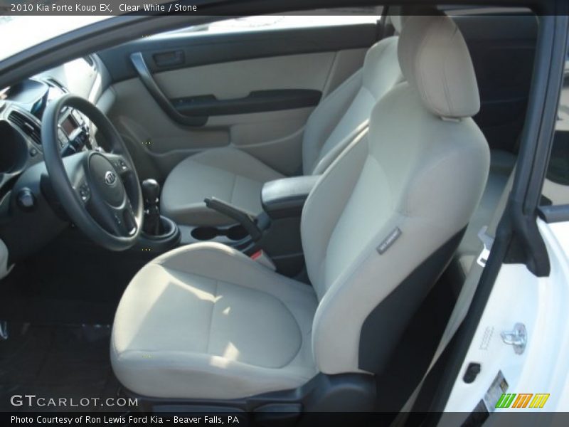 Clear White / Stone 2010 Kia Forte Koup EX
