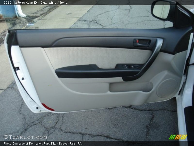 Clear White / Stone 2010 Kia Forte Koup EX