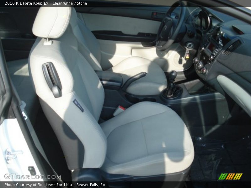 Clear White / Stone 2010 Kia Forte Koup EX