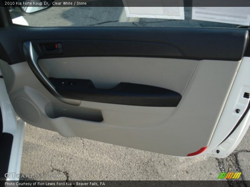 Clear White / Stone 2010 Kia Forte Koup EX
