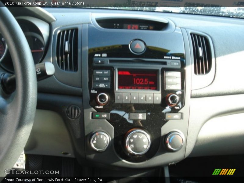 Clear White / Stone 2010 Kia Forte Koup EX