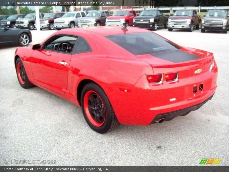 Inferno Orange Metallic / Black 2012 Chevrolet Camaro LS Coupe