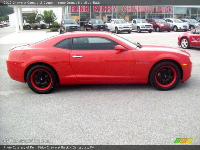 Inferno Orange Metallic / Black 2012 Chevrolet Camaro LS Coupe