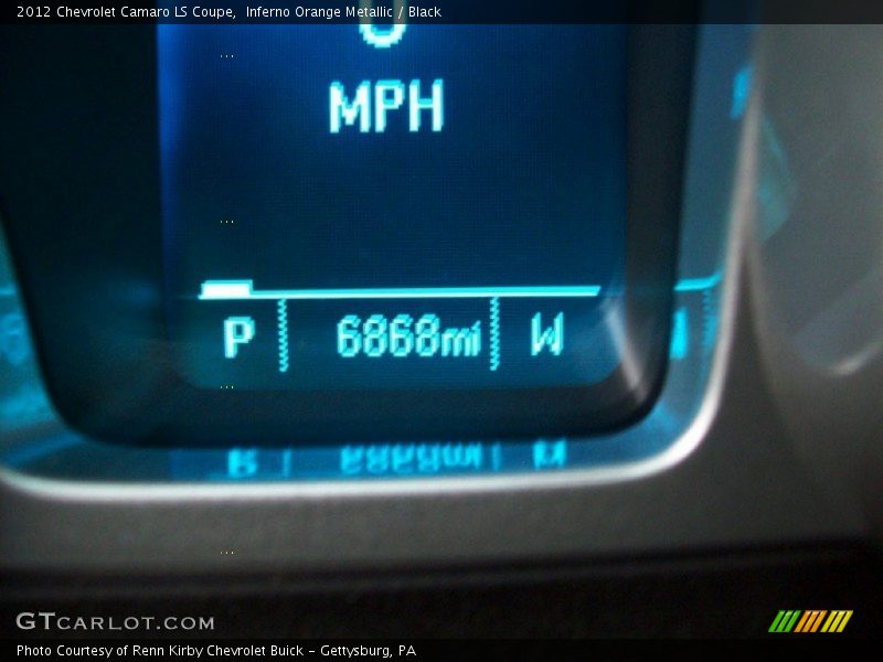 Inferno Orange Metallic / Black 2012 Chevrolet Camaro LS Coupe