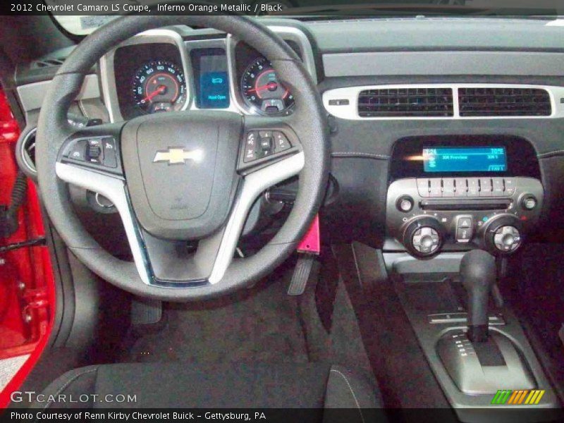 Inferno Orange Metallic / Black 2012 Chevrolet Camaro LS Coupe