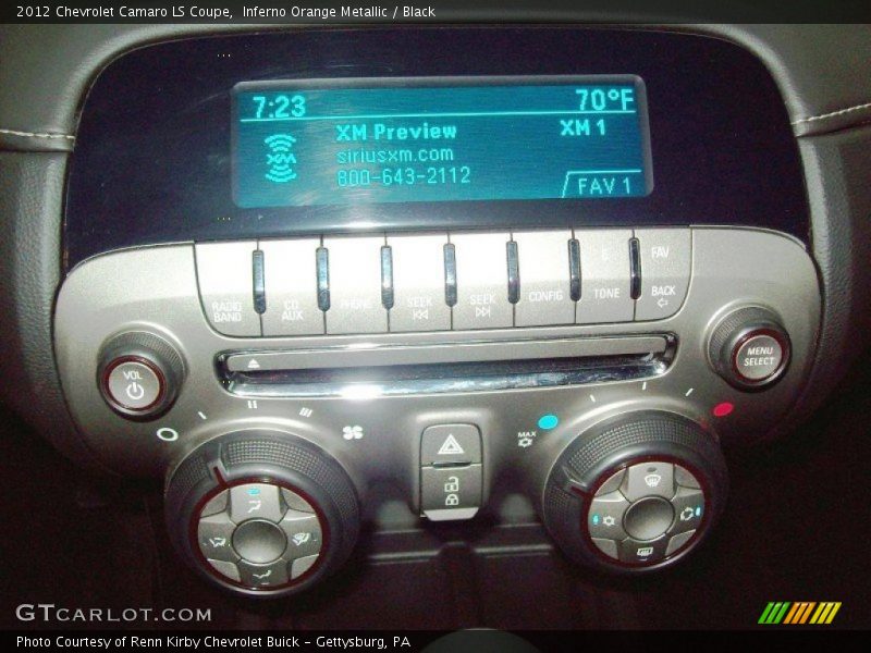 Controls of 2012 Camaro LS Coupe