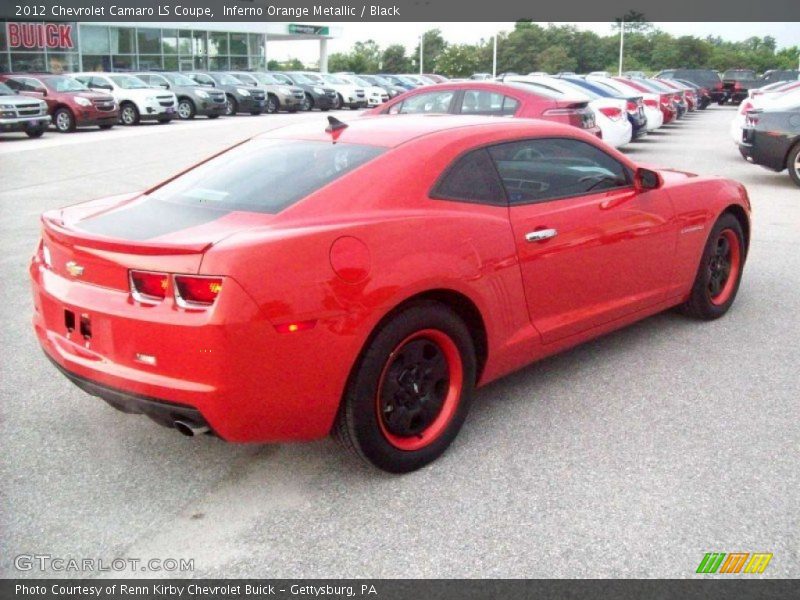 Inferno Orange Metallic / Black 2012 Chevrolet Camaro LS Coupe