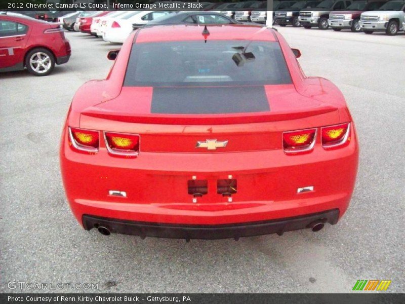 Inferno Orange Metallic / Black 2012 Chevrolet Camaro LS Coupe