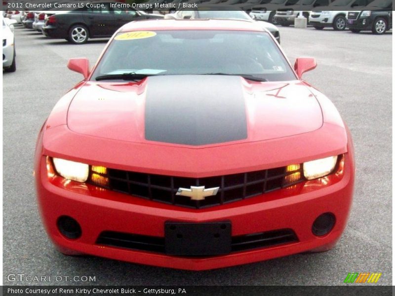 Inferno Orange Metallic / Black 2012 Chevrolet Camaro LS Coupe