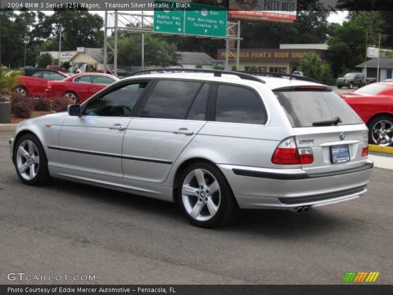 Titanium Silver Metallic / Black 2004 BMW 3 Series 325i Wagon