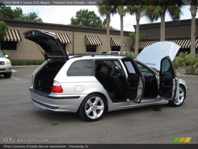 Titanium Silver Metallic / Black 2004 BMW 3 Series 325i Wagon