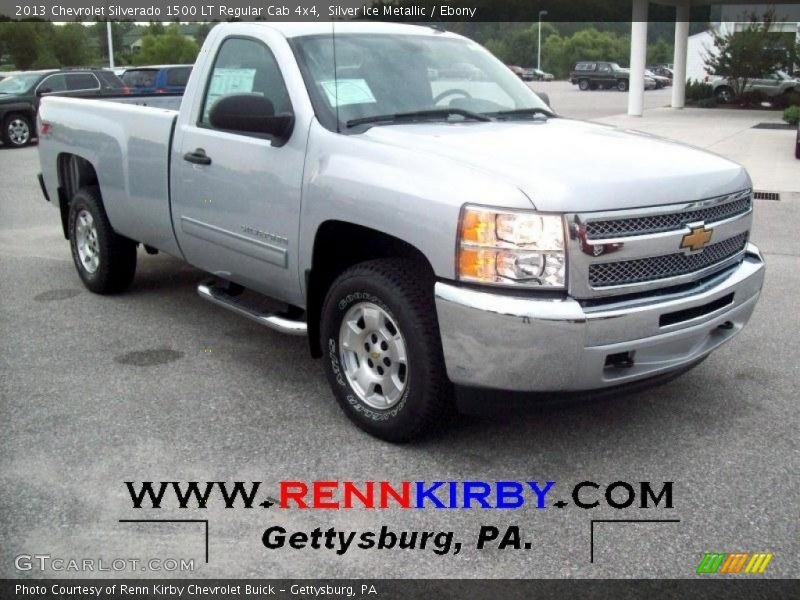 Silver Ice Metallic / Ebony 2013 Chevrolet Silverado 1500 LT Regular Cab 4x4