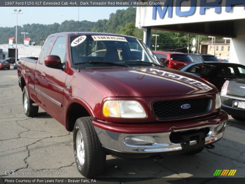 Dark Toreador Red Metallic / Medium Graphite 1997 Ford F150 XLT Extended Cab 4x4