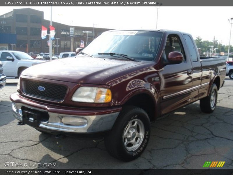 Dark Toreador Red Metallic / Medium Graphite 1997 Ford F150 XLT Extended Cab 4x4