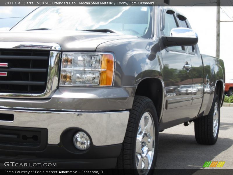 Mocha Steel Metallic / Ebony/Light Cashmere 2011 GMC Sierra 1500 SLE Extended Cab