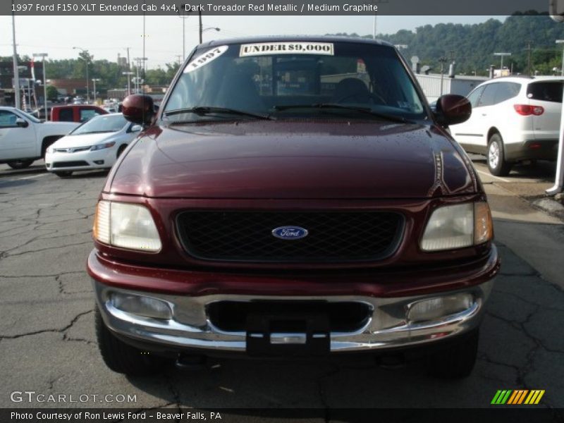 Dark Toreador Red Metallic / Medium Graphite 1997 Ford F150 XLT Extended Cab 4x4