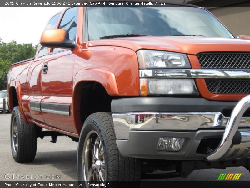 Sunburst Orange Metallic / Tan 2005 Chevrolet Silverado 1500 Z71 Extended Cab 4x4