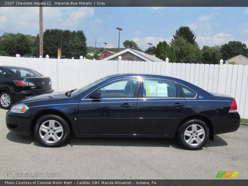 Imperial Blue Metallic / Gray 2007 Chevrolet Impala LS