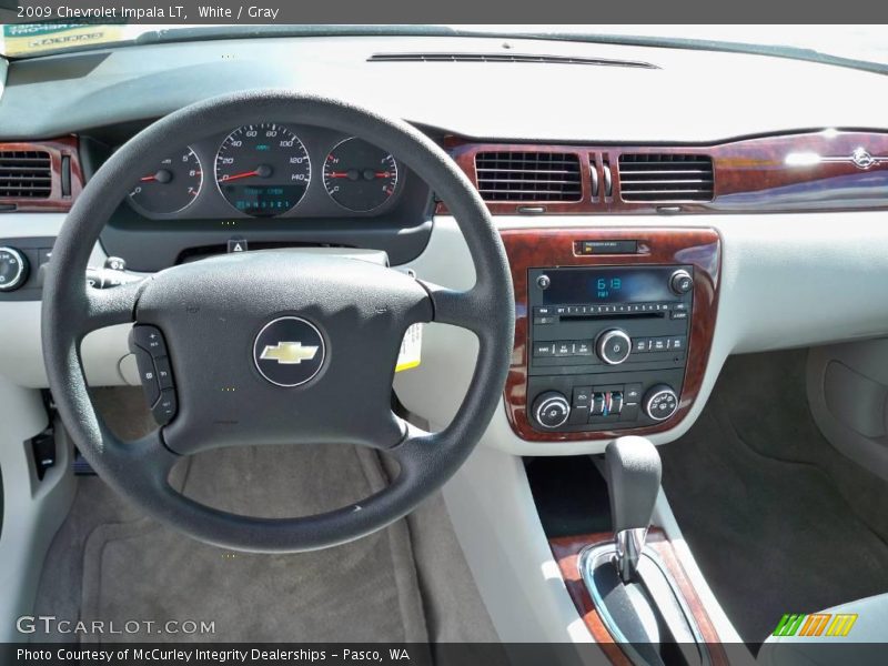 White / Gray 2009 Chevrolet Impala LT