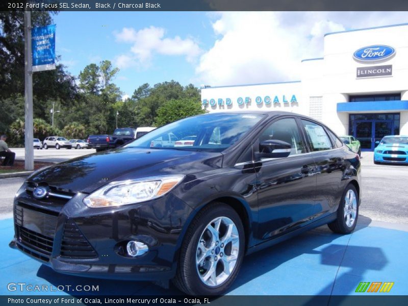 Black / Charcoal Black 2012 Ford Focus SEL Sedan