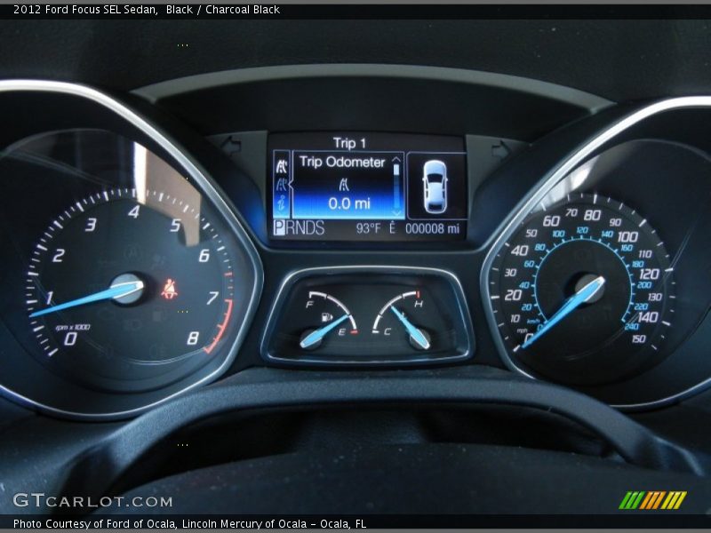 Black / Charcoal Black 2012 Ford Focus SEL Sedan