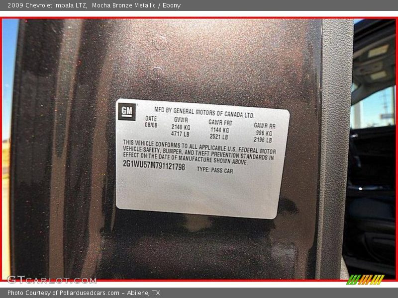 Mocha Bronze Metallic / Ebony 2009 Chevrolet Impala LTZ